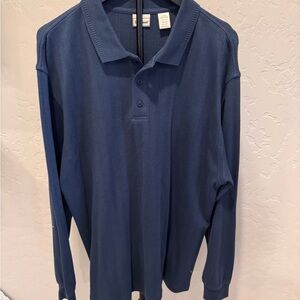 L.L. Bean Deep Blue Long Sleeve Polo
